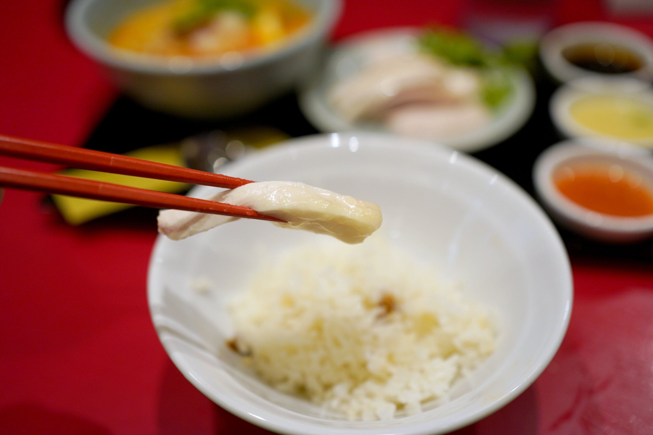 海南鶏飯の鶏むね肉