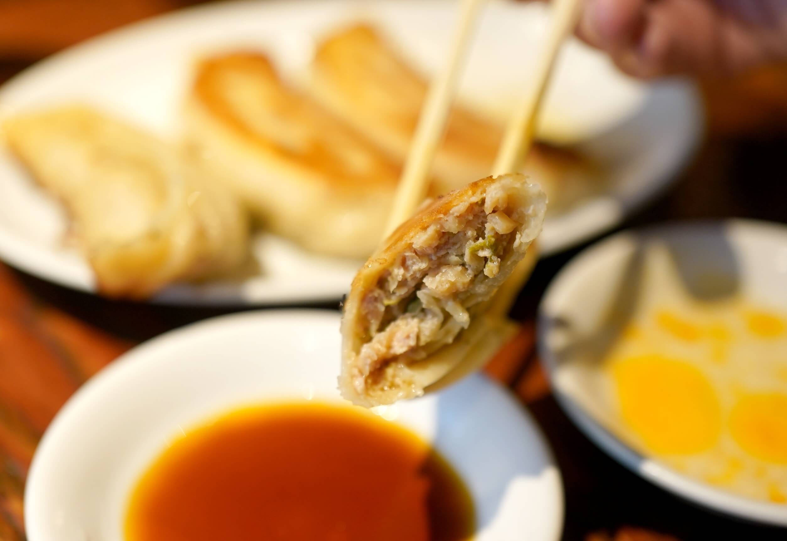 餃子の断面