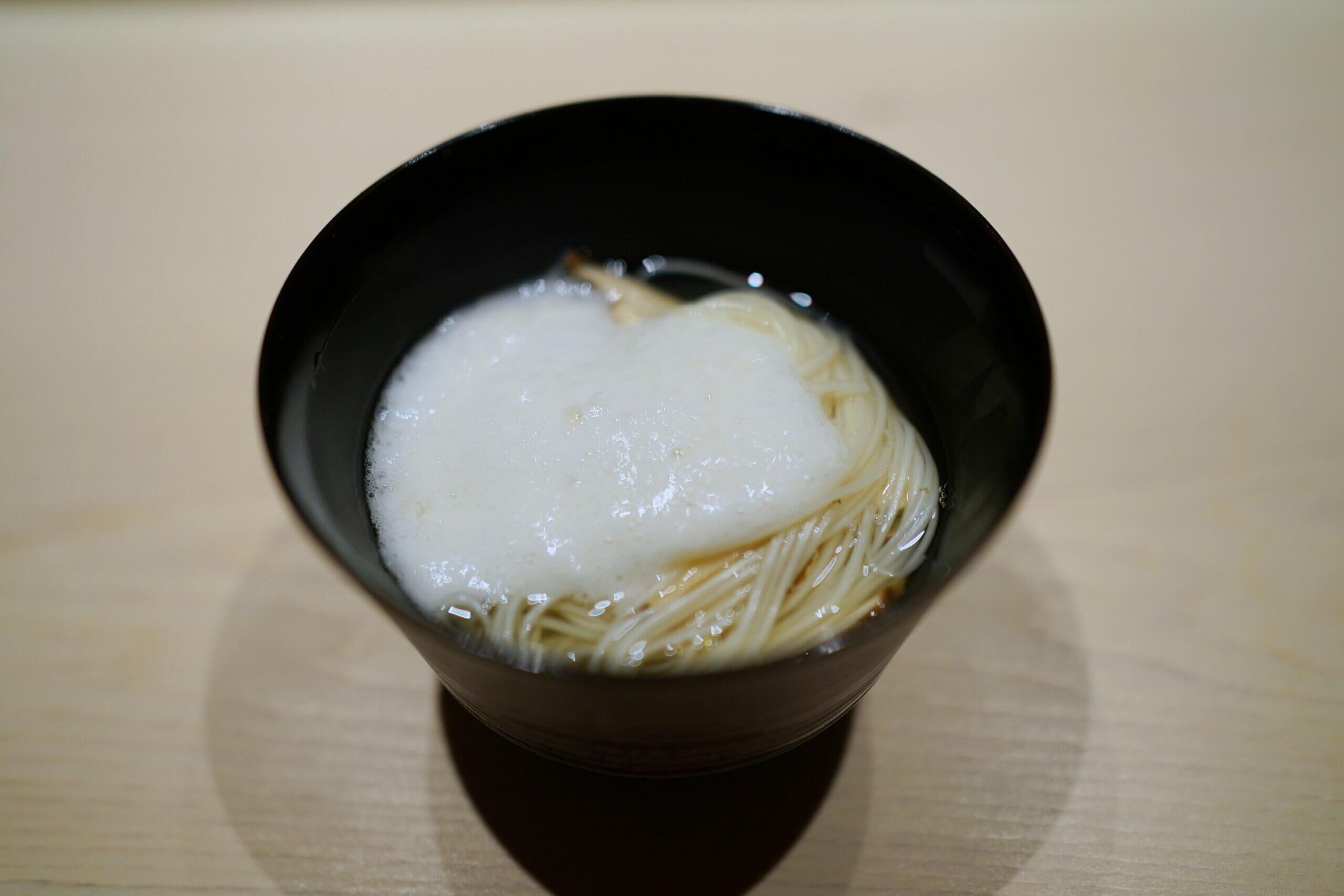 山芋と松茸のにゅうめん