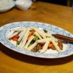 レンコンとロース肉の炒め
