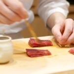 漬け作業中